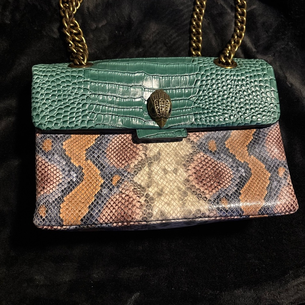 KURT GEIGER Kensington X Reptile Embossed Leather Bag - Picture 8 of 11